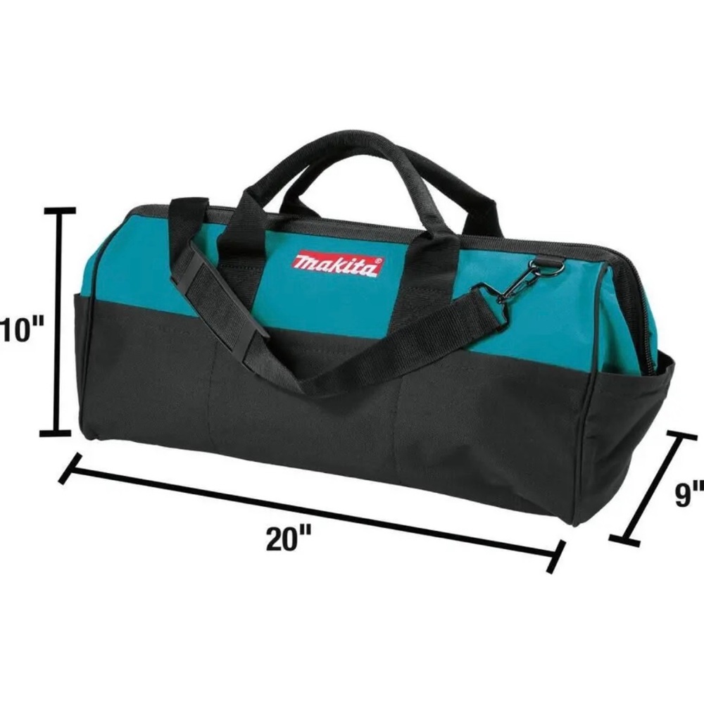 Mikita X-Large 20” Heavy-Duty Contractor Tool Bag w Shoulder Strap 8 pockets NEW - Picture 6 of 13